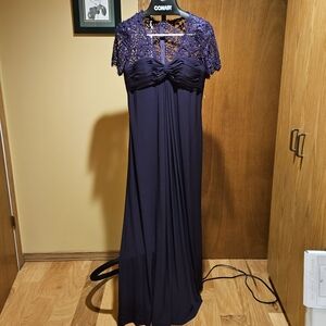 JS Boutique Dark Purple Lace Maxi Dress